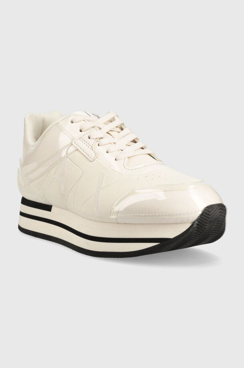 Armani Exchange Sneakers boty béžová barva - Pepit.cz