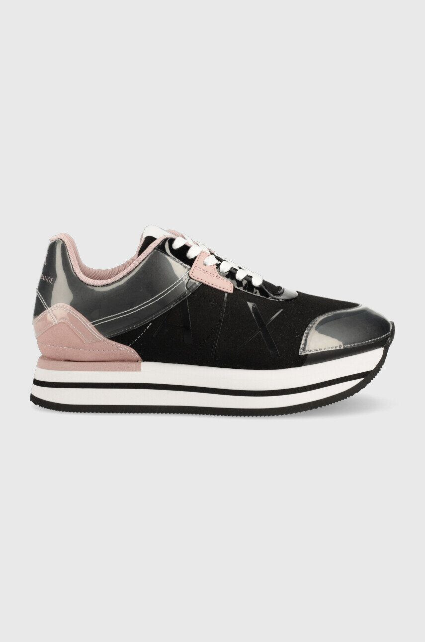 Armani Exchange Sneakers boty černá barva - Pepit.cz