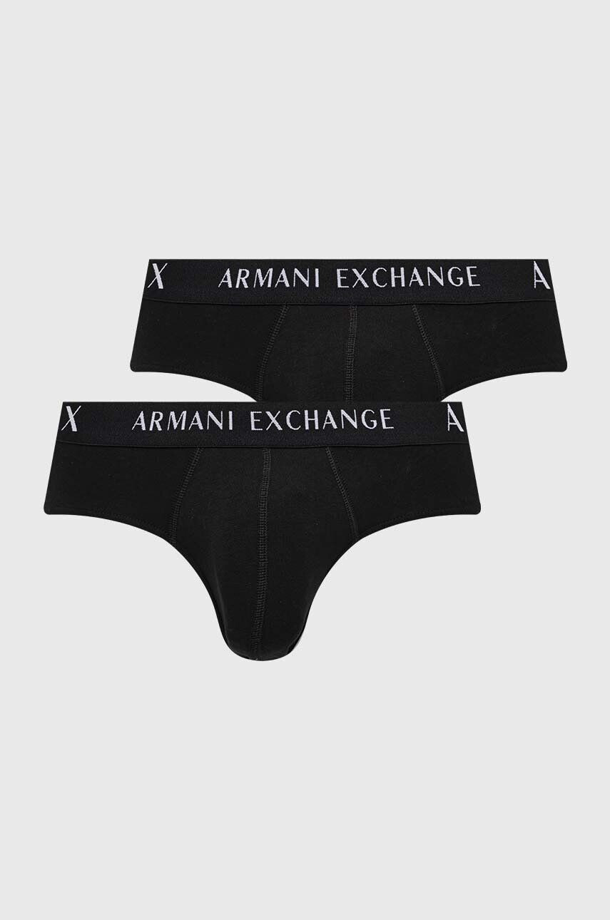 Armani Exchange Spodní prádlo 2-pack pánské černá barva - Pepit.cz