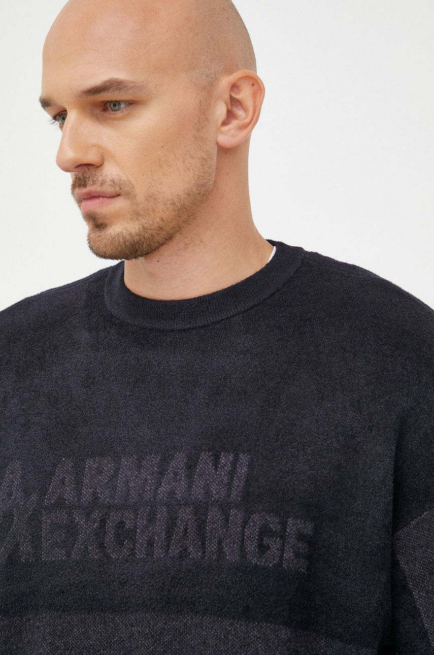 Armani Exchange Svetr pánský tmavomodrá barva lehký - Pepit.cz