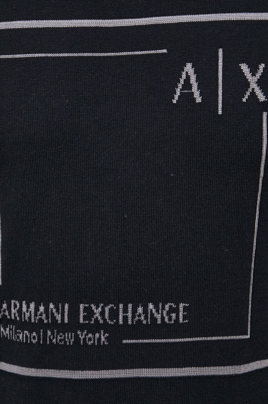 Armani Exchange Svetr se směsí kašmíru pánský černá barva lehký - Pepit.cz