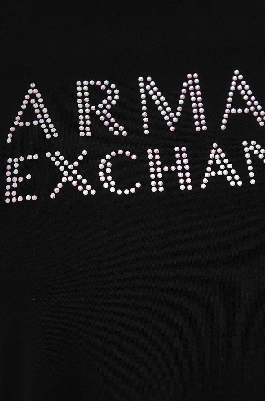 Armani Exchange Tričko černá barva - Pepit.cz