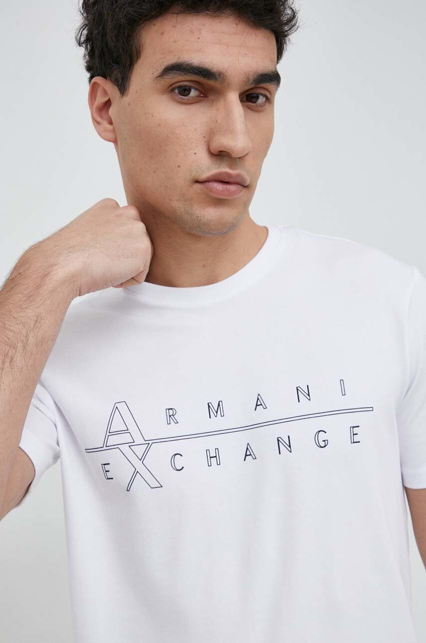 Armani Exchange Tričko černá barva - Pepit.cz