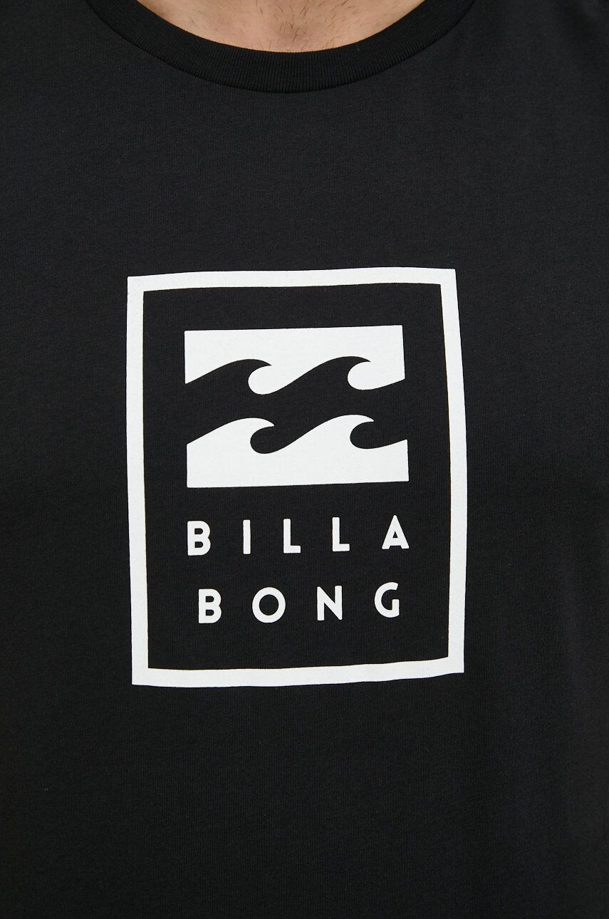 Billabong Bavlněné tričko černá barva s potiskem - Pepit.cz