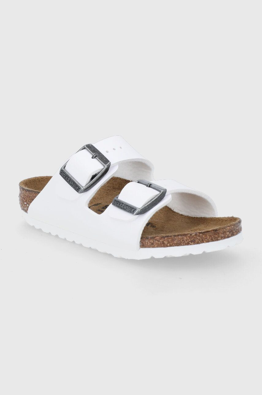 Birkenstock Dětské pantofle bílá barva - Pepit.cz