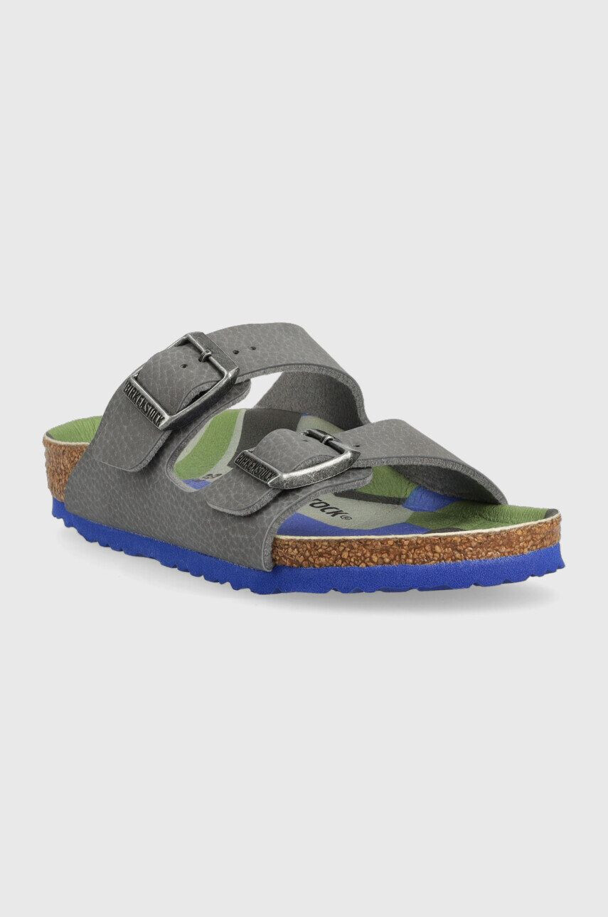 Birkenstock Dětské pantofle Arizona šedá barva - Pepit.cz