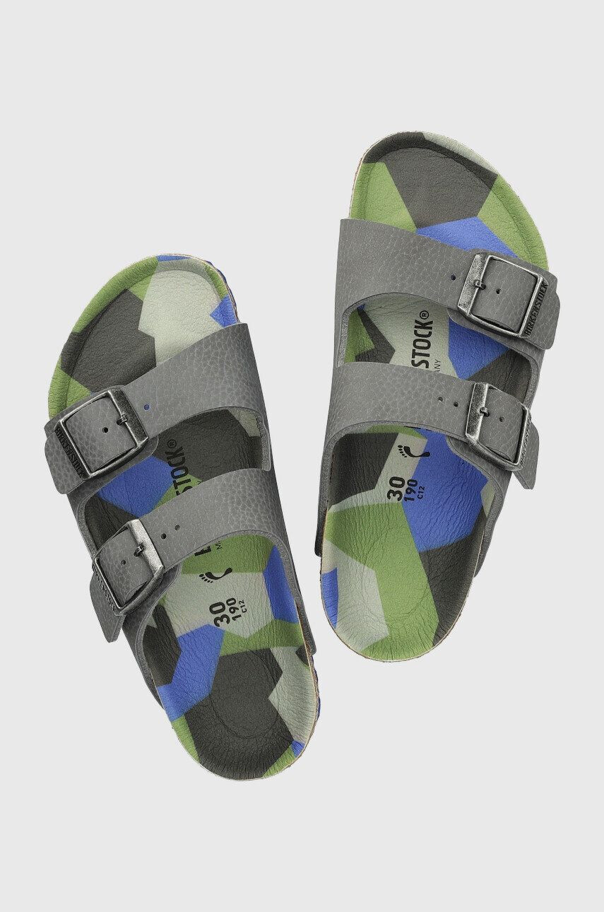 Birkenstock Dětské pantofle Arizona šedá barva - Pepit.cz