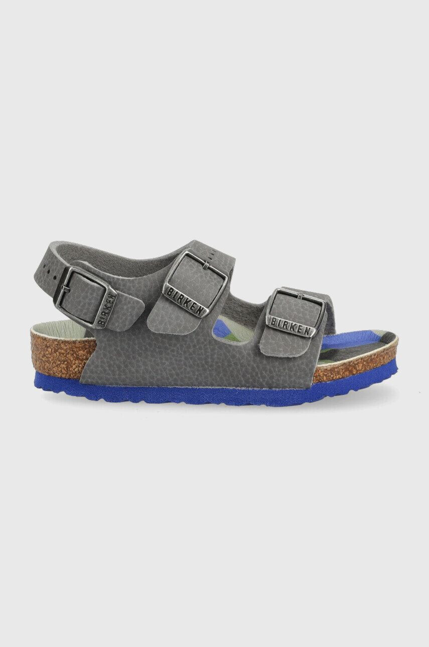 Birkenstock Dětské sandály Milano šedá barva - Pepit.cz