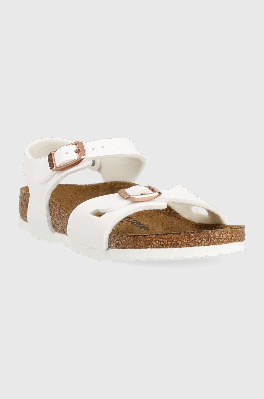 Birkenstock Dětské sandály Rio bílá barva - Pepit.cz