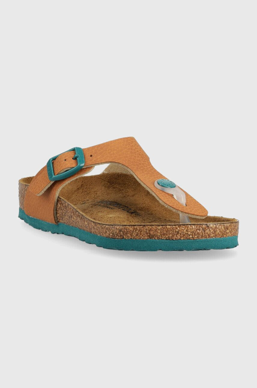 Birkenstock Dětské žabky hnědá barva - Pepit.cz