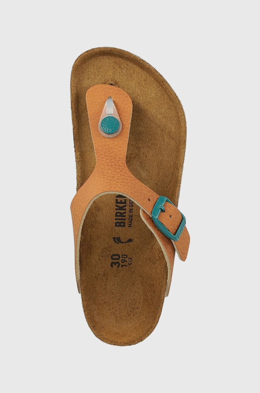 Birkenstock Dětské žabky hnědá barva - Pepit.cz