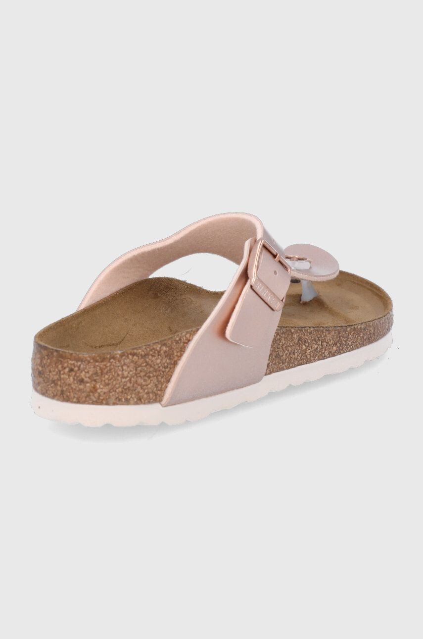 Birkenstock Dětské žabky zlatá barva - Pepit.cz