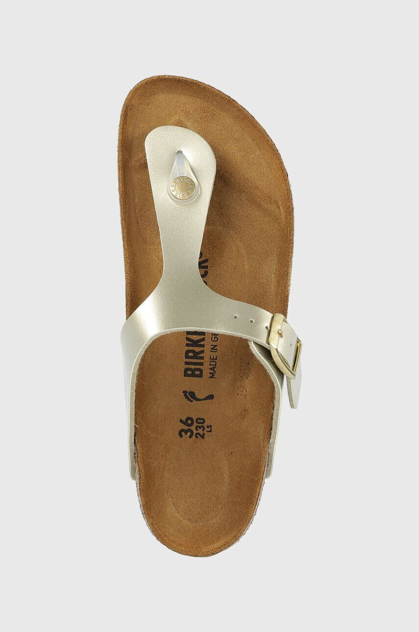 Birkenstock Dětské žabky zlatá barva - Pepit.cz