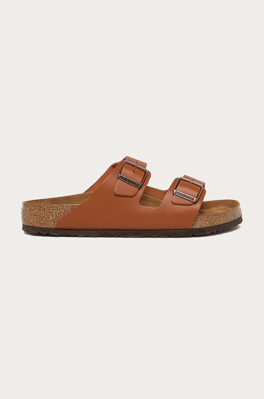 Birkenstock Kožené pantofle Arizona pánské hnědá barva - Pepit.cz