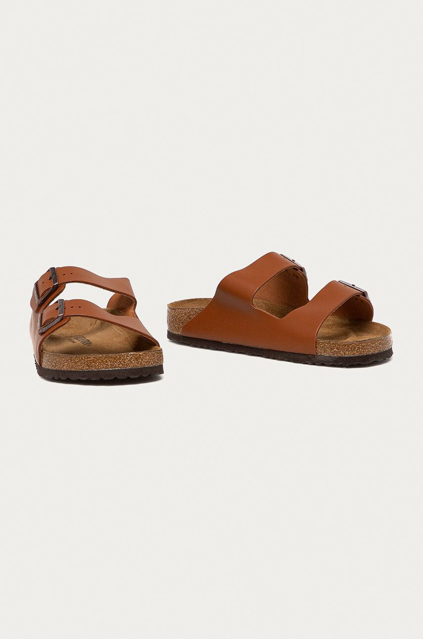 Birkenstock Kožené pantofle Arizona pánské hnědá barva - Pepit.cz