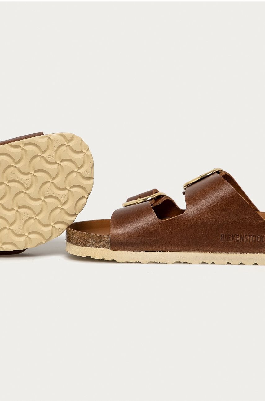 Birkenstock Kožené pantofle dámské hnědá barva - Pepit.cz