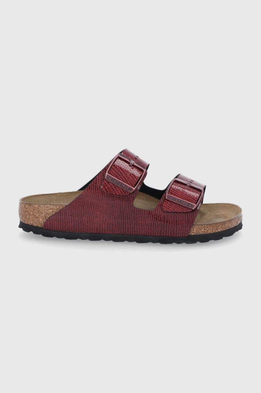 Birkenstock Kožené pantofle dámské hnědá barva - Pepit.cz