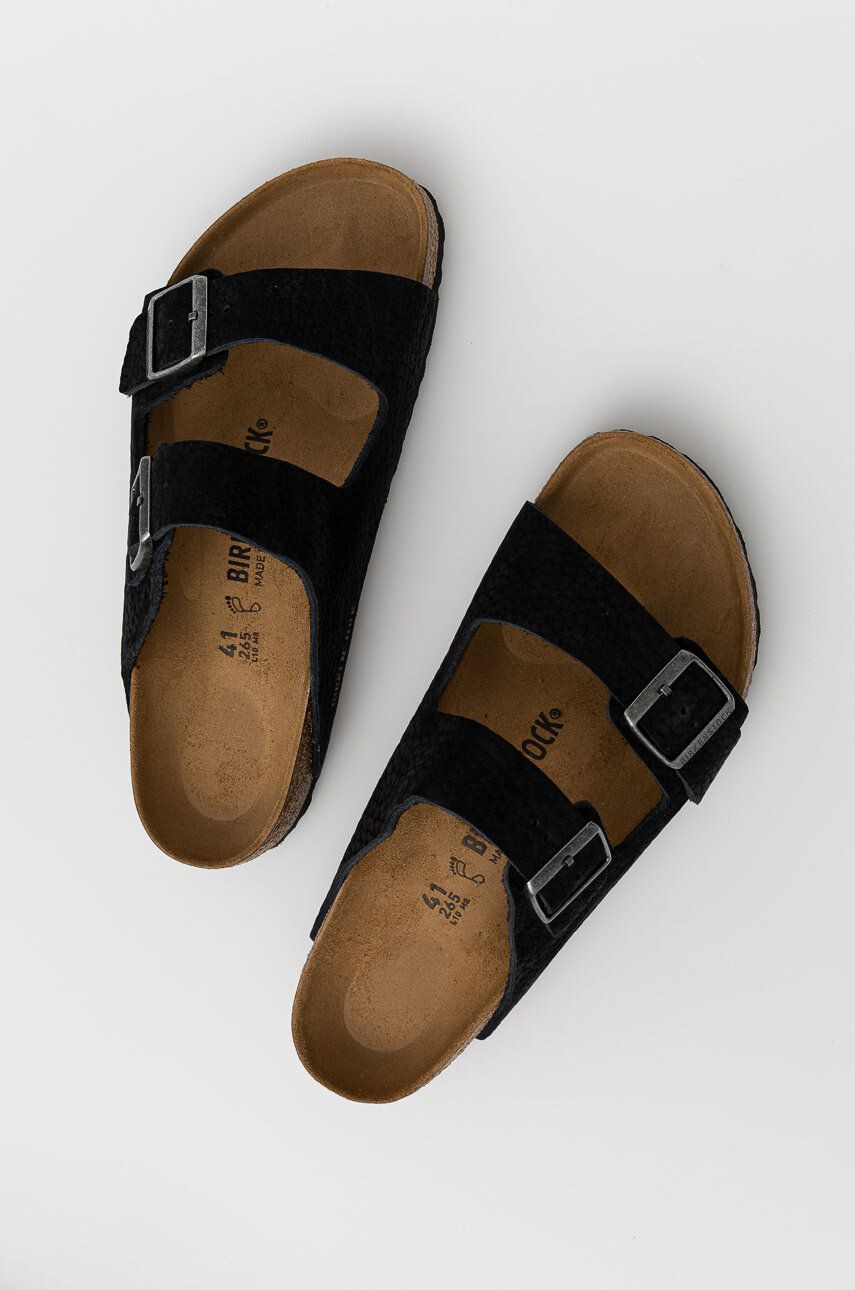 Birkenstock Kožené pantofle Arizona pánské černá barva 1020735.BLACK-BLACK - Pepit.cz