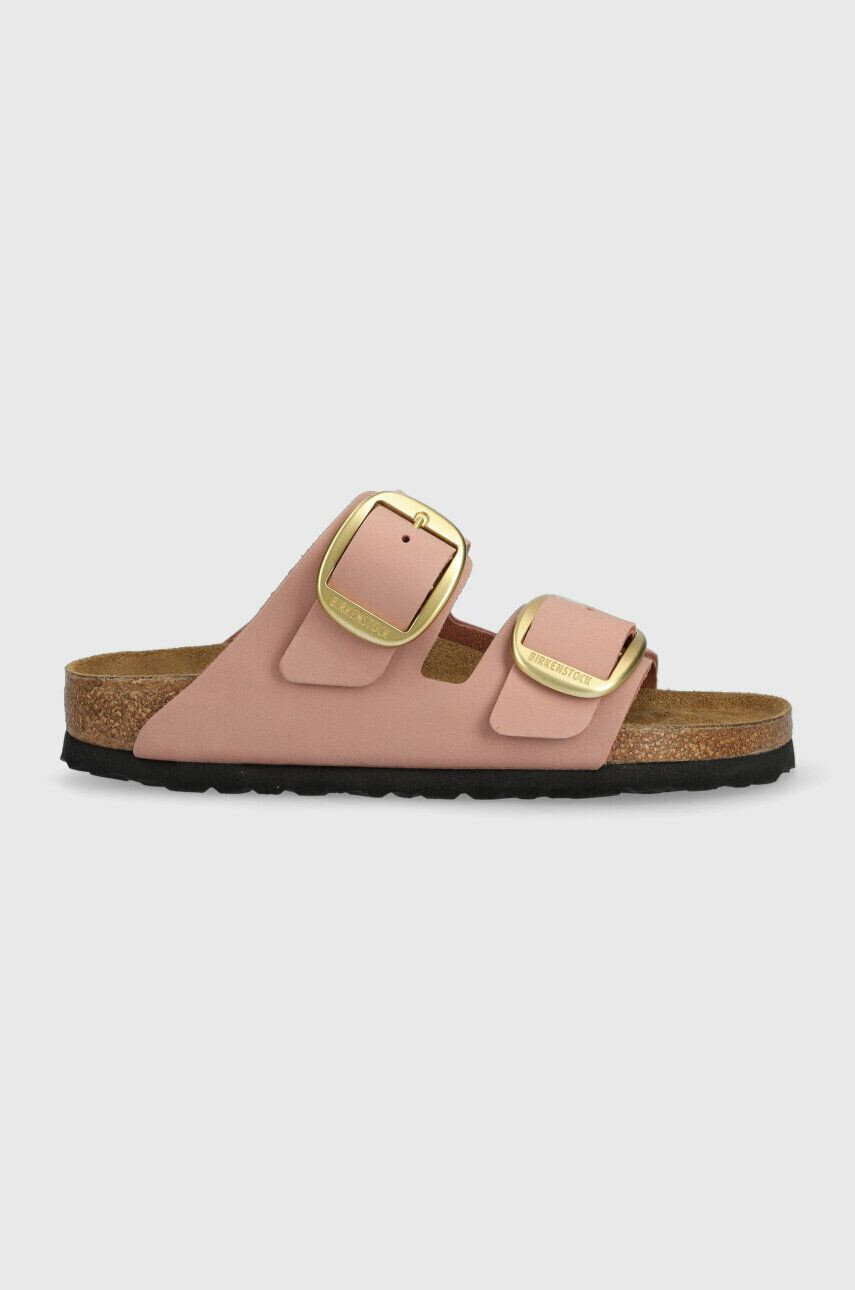 Birkenstock Kožené pantofle ARIZONA BIG BUCKLE dámské růžová barva 1024074 - Pepit.cz