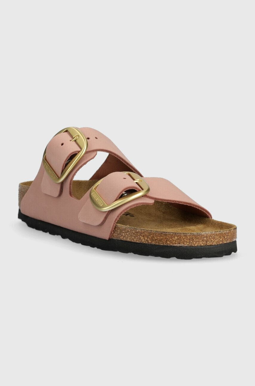 Birkenstock Kožené pantofle ARIZONA BIG BUCKLE dámské růžová barva 1024074 - Pepit.cz