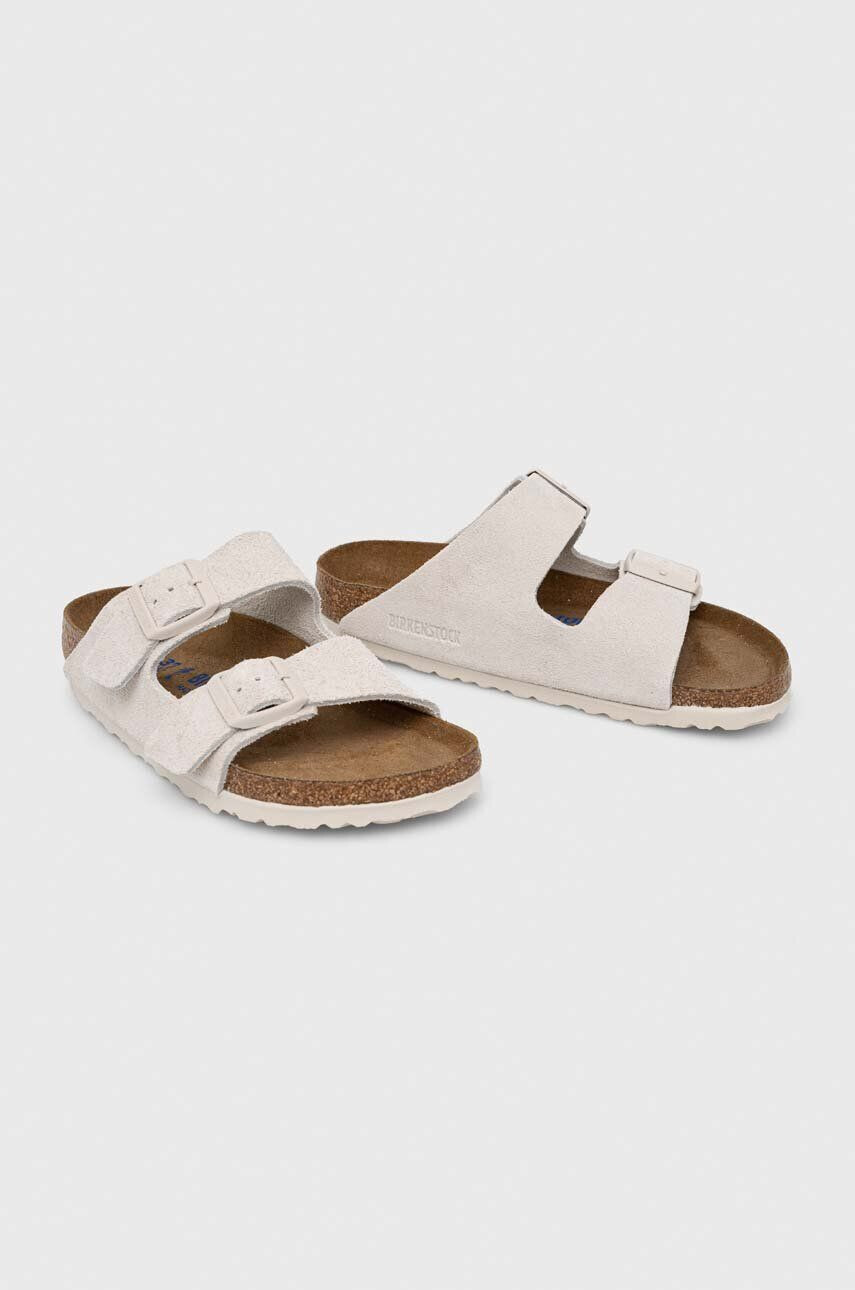 Birkenstock Kožené pantofle ARIZONA SFB dámské bílá barva 1024516 - Pepit.cz