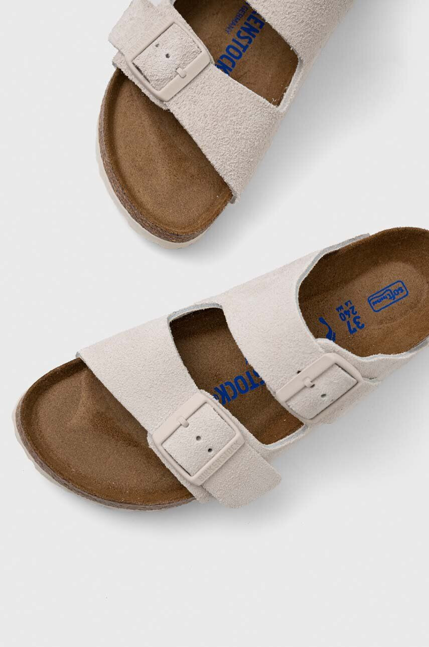 Birkenstock Kožené pantofle ARIZONA SFB dámské bílá barva 1024516 - Pepit.cz