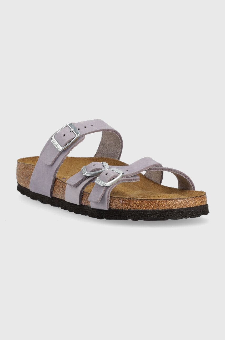 Birkenstock Kožené pantofle Franca SFB dámské fialová barva 1024270 - Pepit.cz