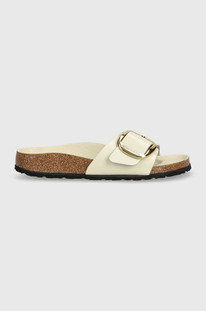 Birkenstock Kožené pantofle Madrid dámské béžová barva 1025298 - Pepit.cz