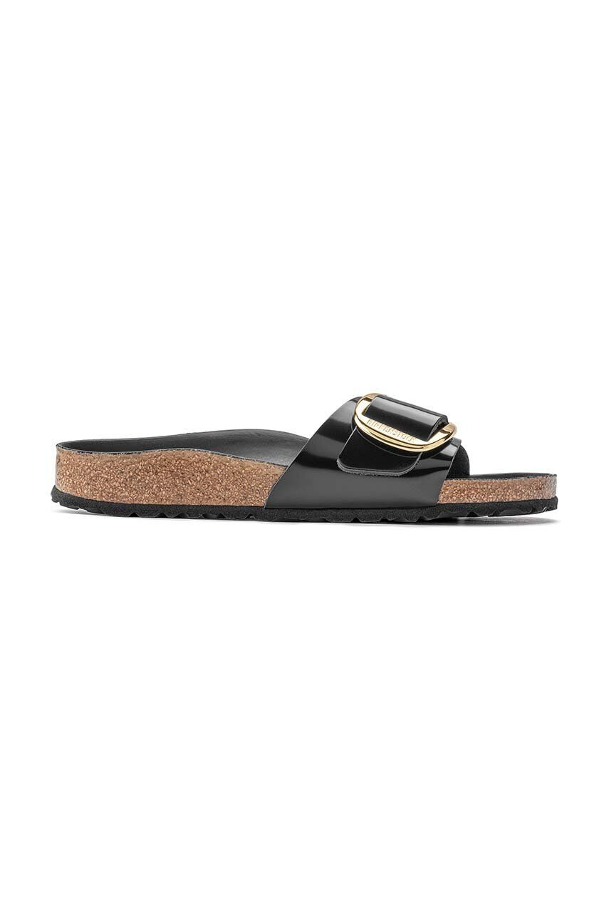 Birkenstock Kožené pantofle Madrid dámské černá barva 1022541 - Pepit.cz