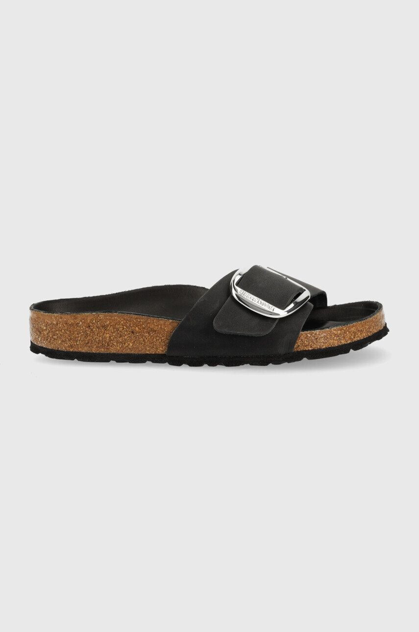 Birkenstock Kožené pantofle Madrid dámské hnědá barva 1014615 - Pepit.cz