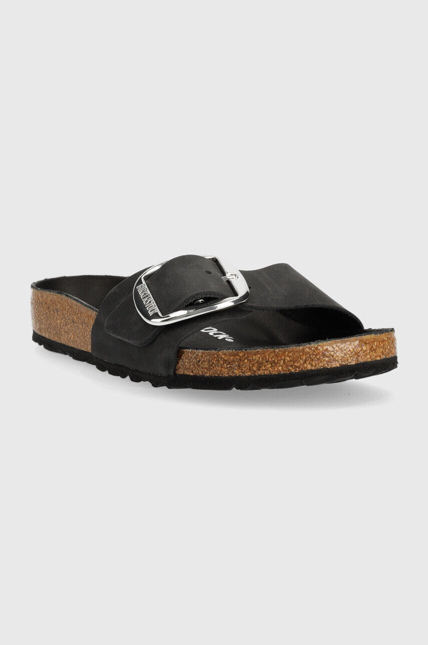 Birkenstock Kožené pantofle Madrid dámské hnědá barva 1014615 - Pepit.cz