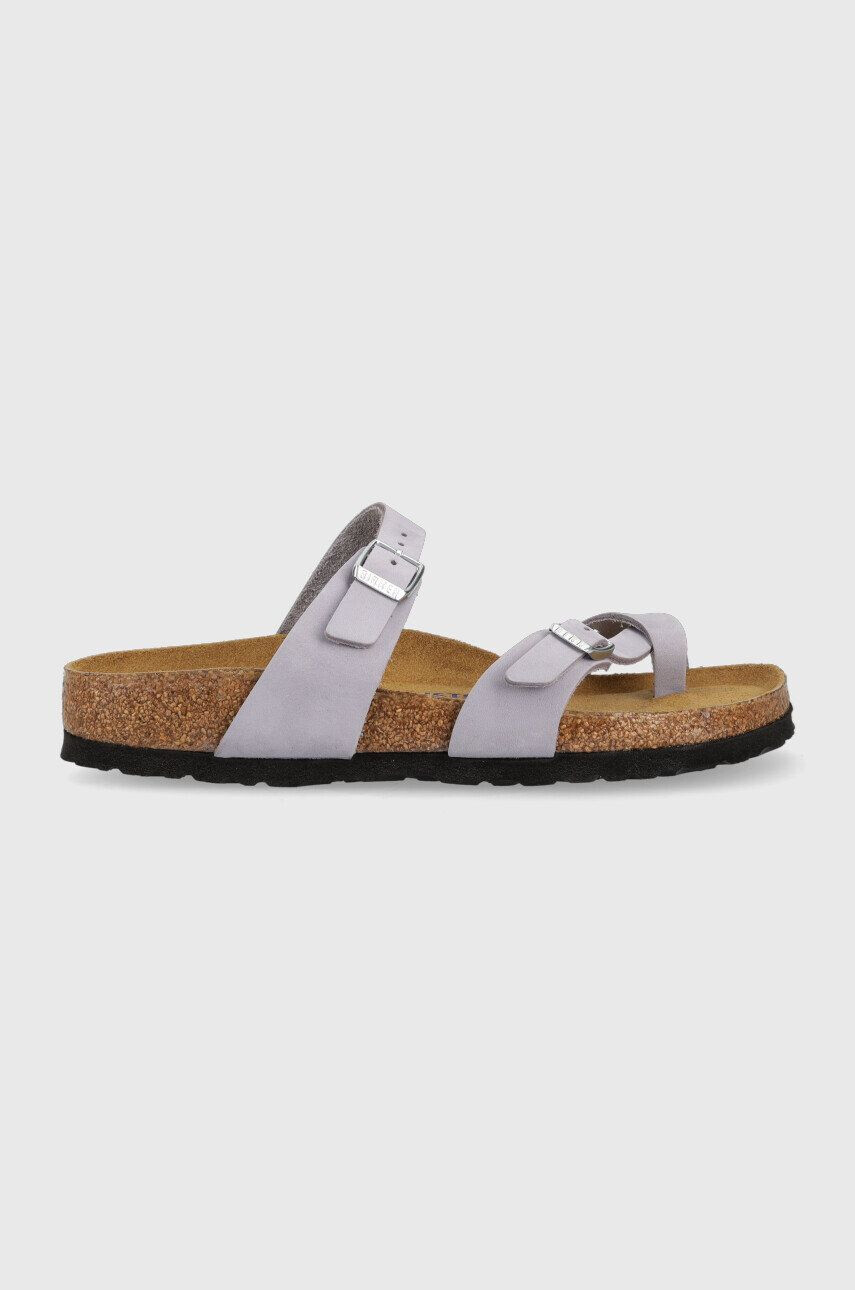 Birkenstock Kožené pantofle Mayari SFB dámské fialová barva 1024006 - Pepit.cz