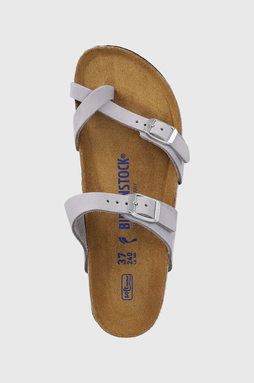 Birkenstock Kožené pantofle Mayari SFB dámské fialová barva 1024006 - Pepit.cz