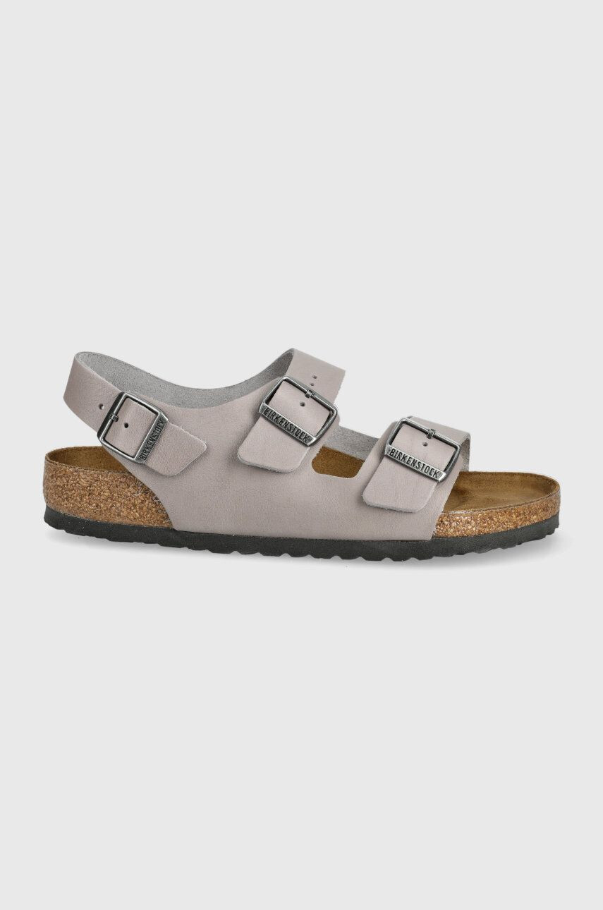 Birkenstock Kožené sandály Milano pánské béžová barva - Pepit.cz