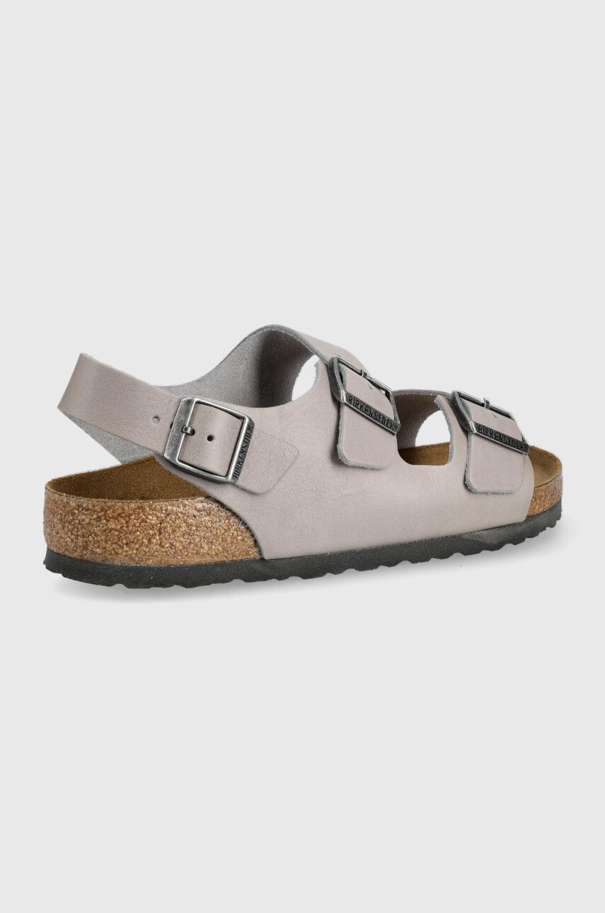 Birkenstock Kožené sandály Milano pánské béžová barva - Pepit.cz