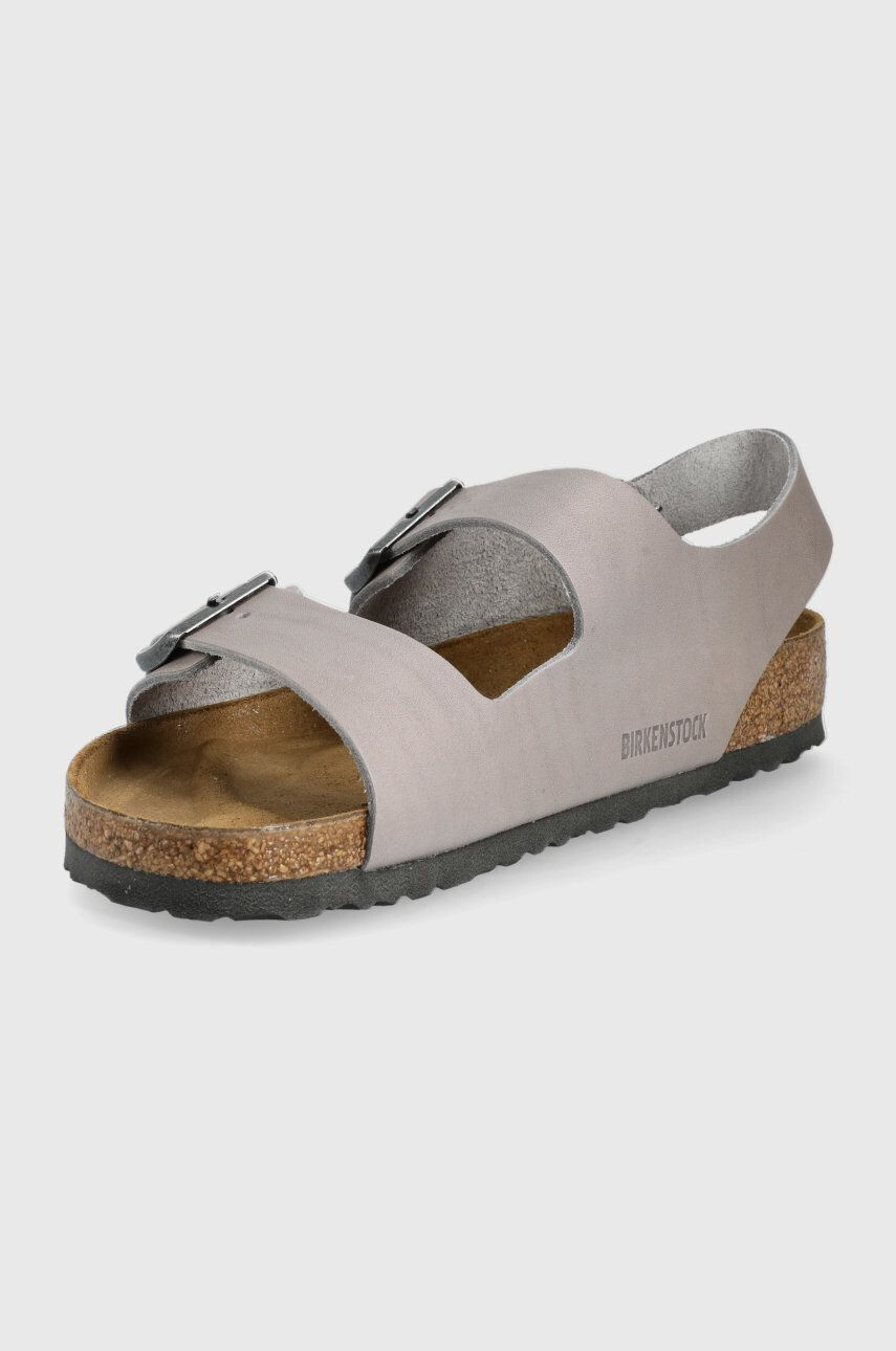 Birkenstock Kožené sandály Milano pánské béžová barva - Pepit.cz