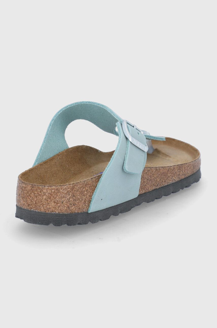 Birkenstock Kožené žabky Gizeh dámské hnědá barva na plochém podpatku - Pepit.cz