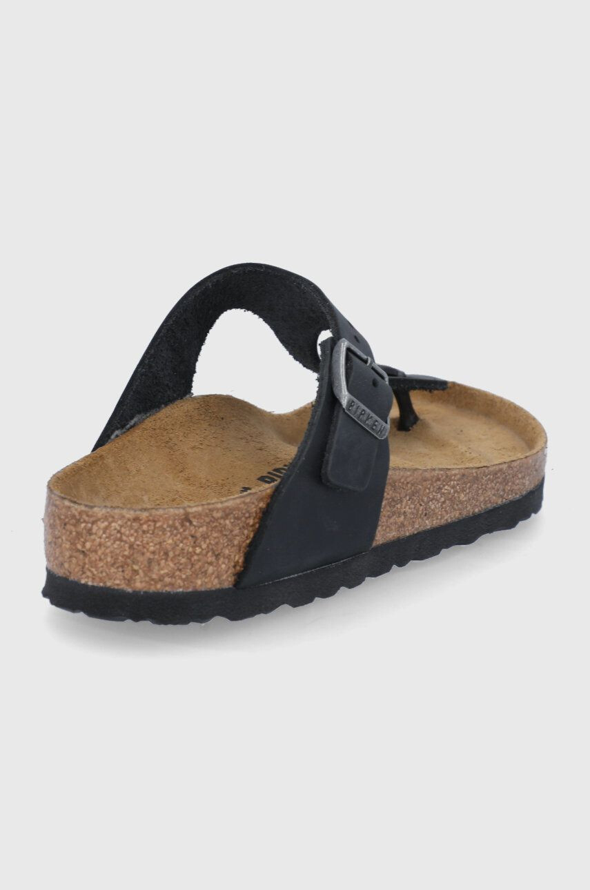 Birkenstock Kožené žabky Gizeh černá barva 845251-Oil.Blk - Pepit.cz