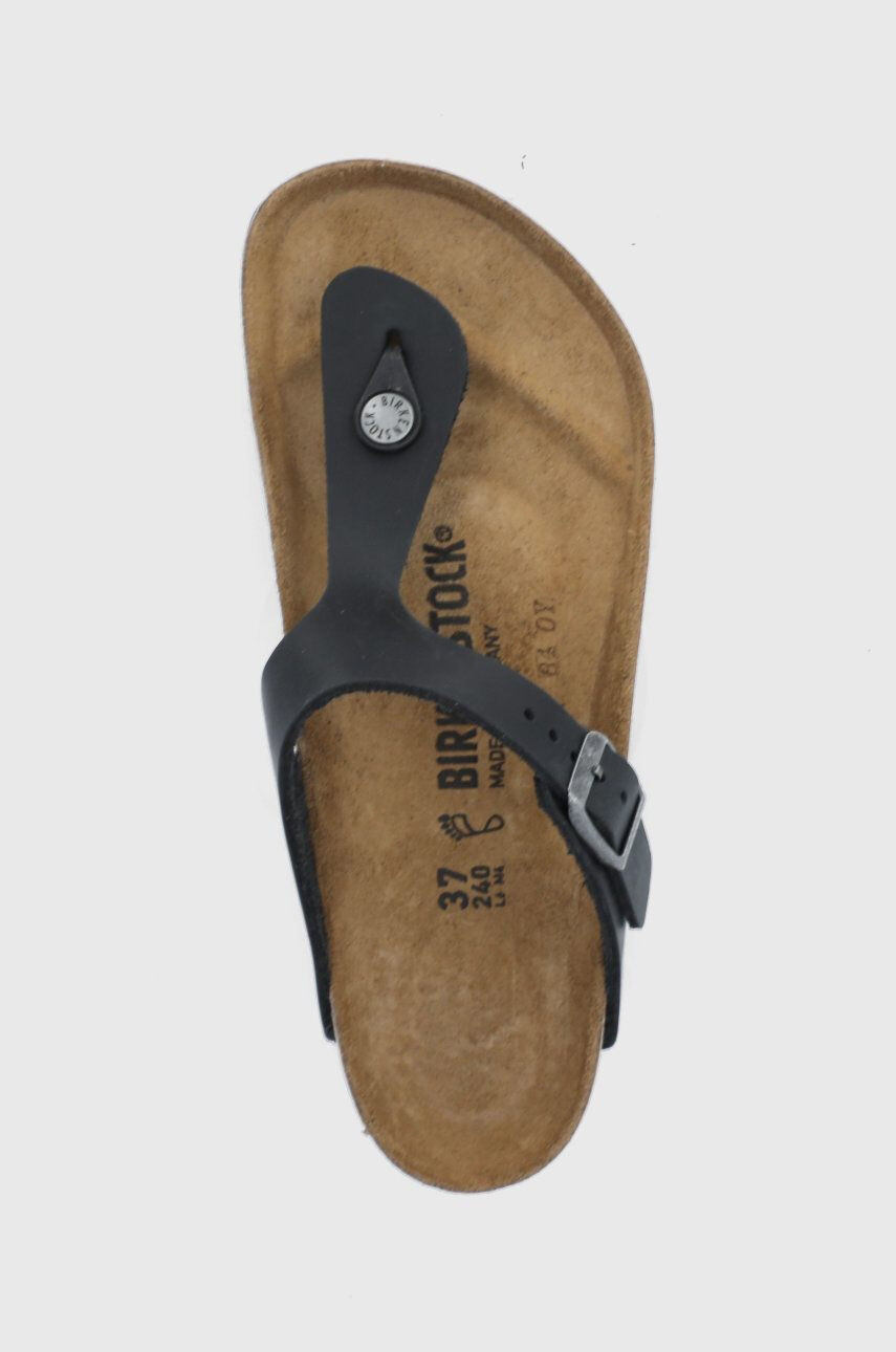 Birkenstock Kožené žabky Gizeh černá barva 845251-Oil.Blk - Pepit.cz