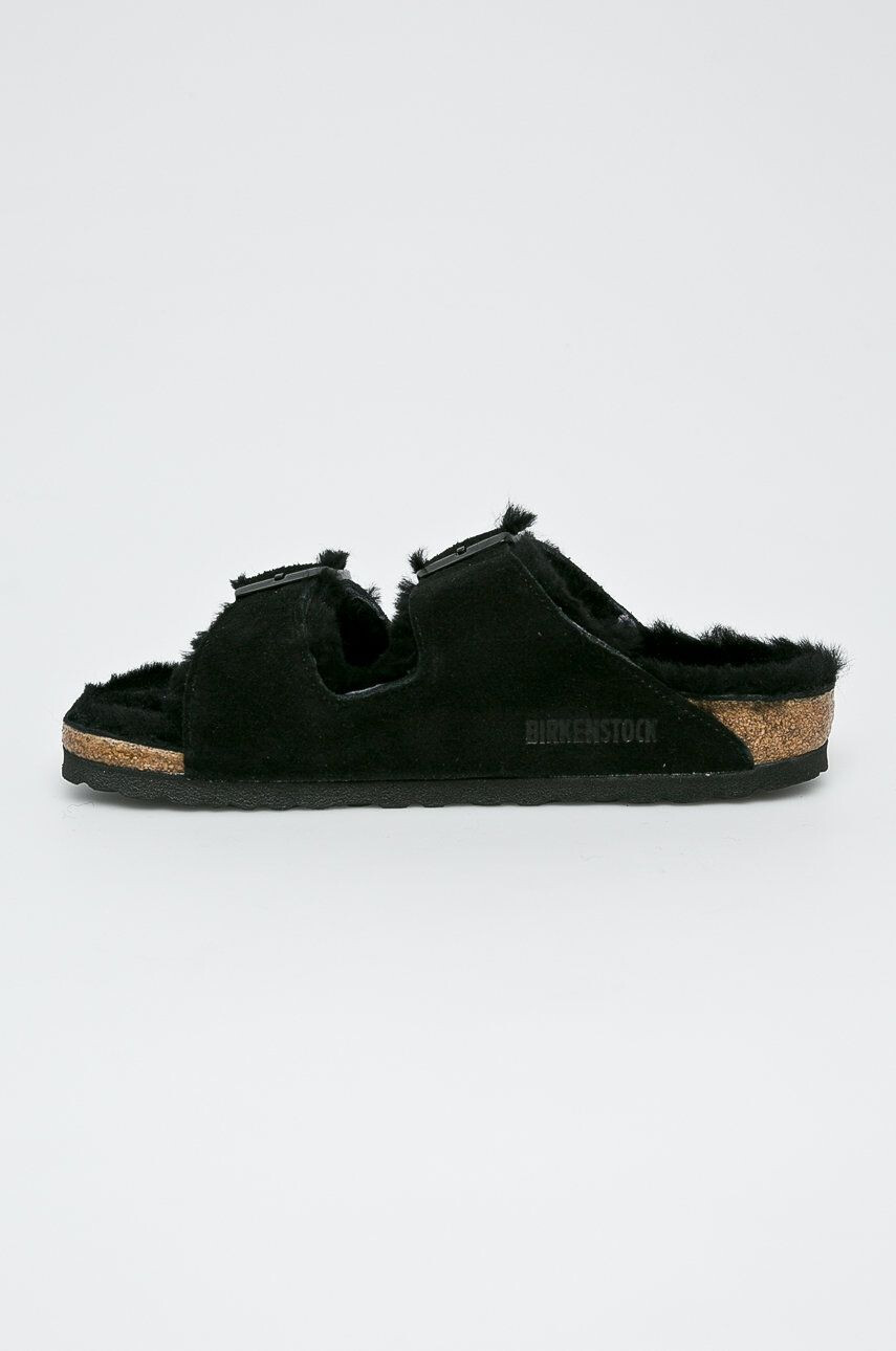 Birkenstock Pantofle Arizona Fur 752663-Black - Pepit.cz