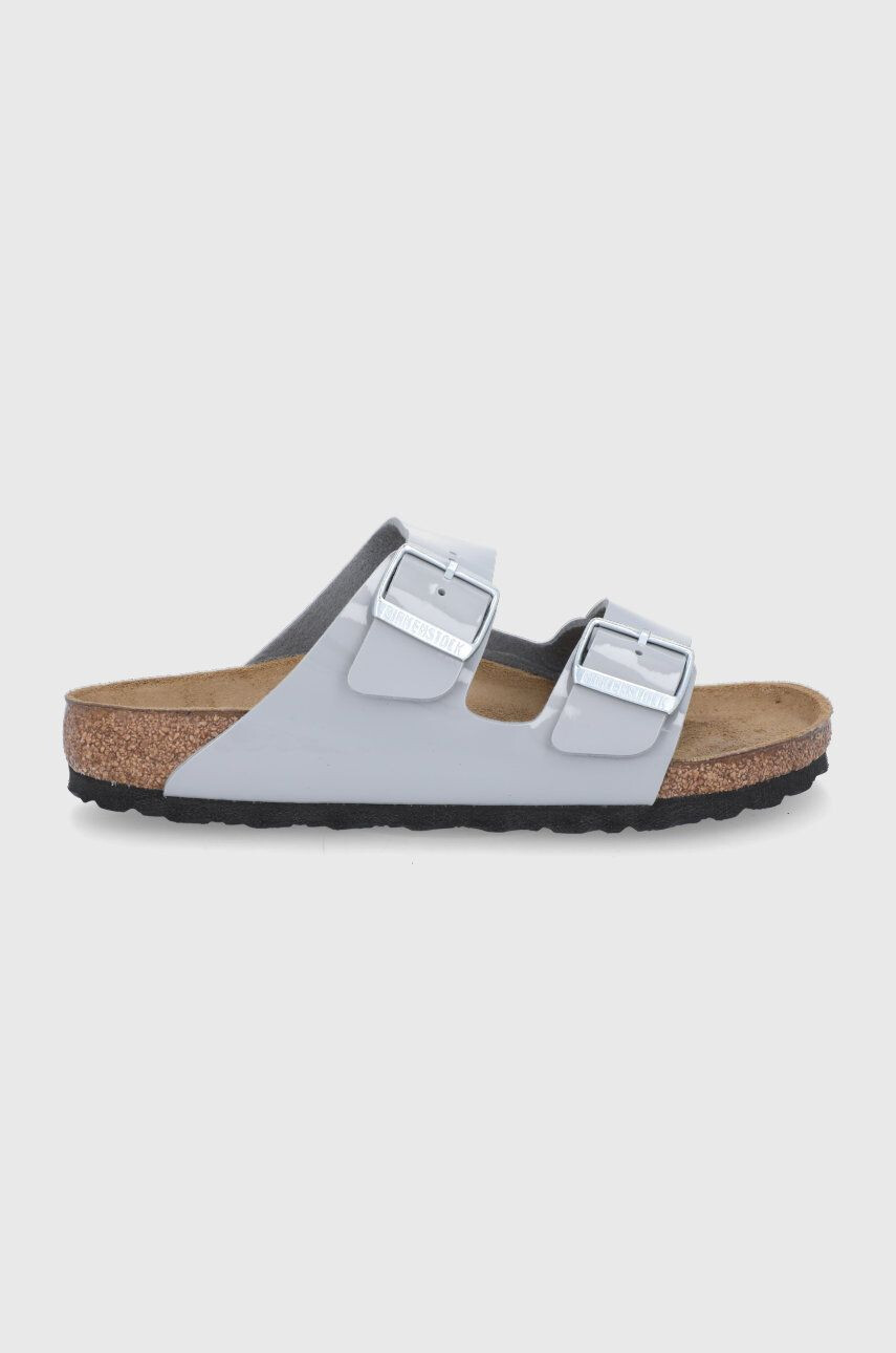 Birkenstock Pantofle Patent Alloy dámské šedá barva - Pepit.cz