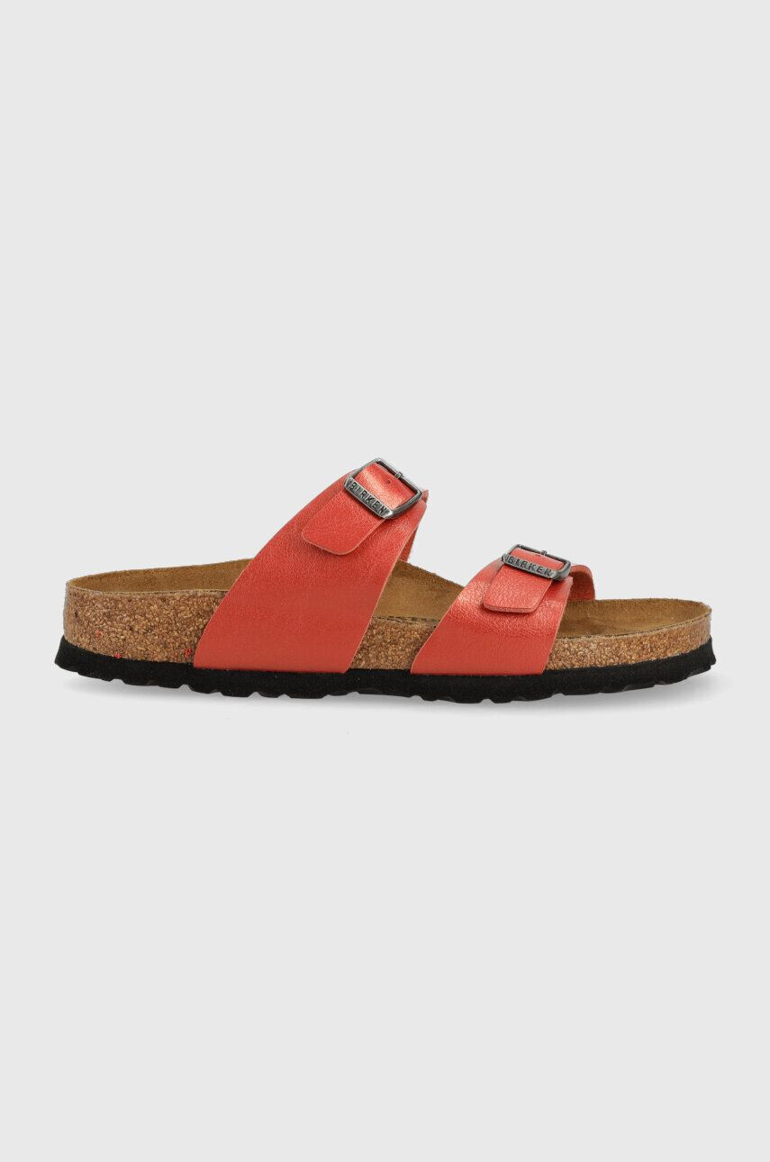 Birkenstock Pantofle Sydney dámské červená barva 1026162 - Pepit.cz