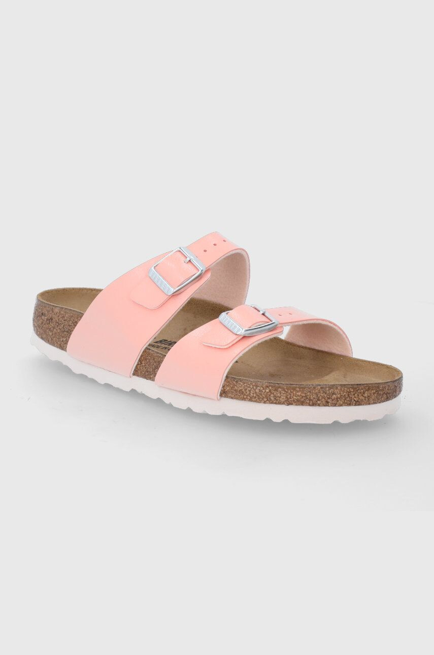 Birkenstock Pantofle Sydney dámské oranžová barva - Pepit.cz