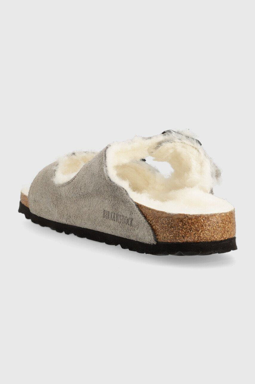 Birkenstock Semišové papuče Arizona Shearling šedá barva - Pepit.cz