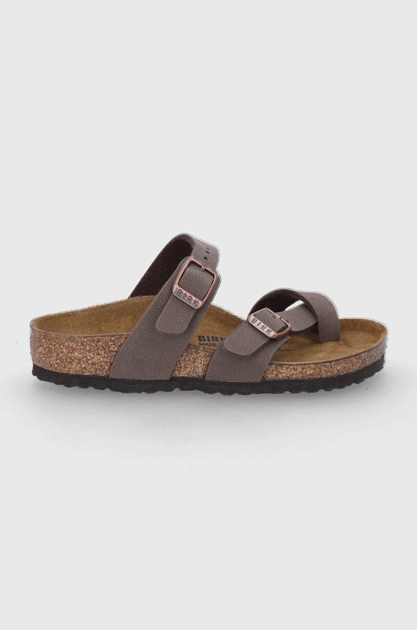 Birkenstock Semišové pantofle hnědá barva - Pepit.cz