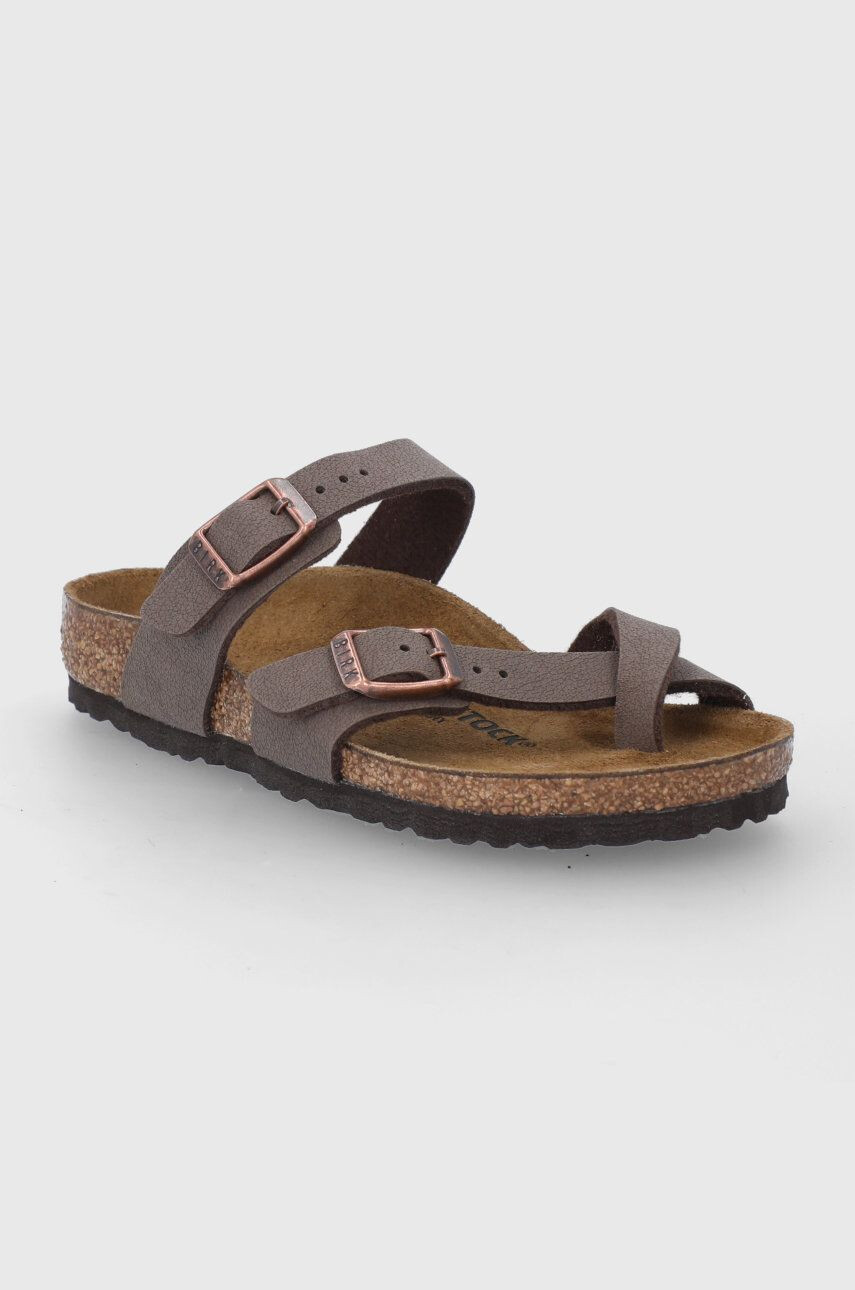 Birkenstock Semišové pantofle hnědá barva - Pepit.cz