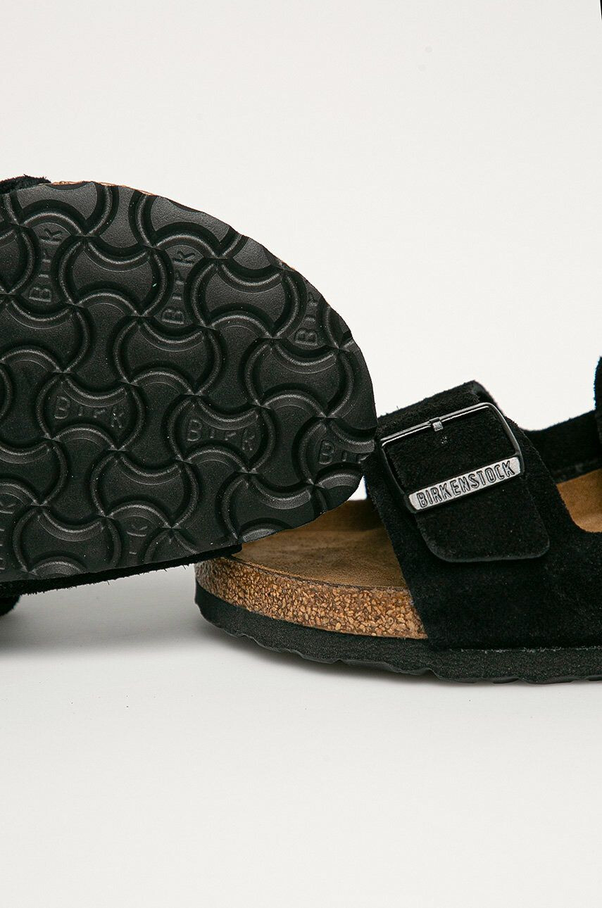 Birkenstock Semišové pantofle pánské černá barva - Pepit.cz