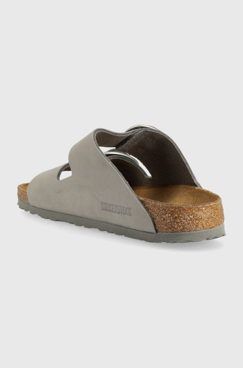 Birkenstock Kožené pantofle Arizona Big Buckle dámské šedá barva - Pepit.cz