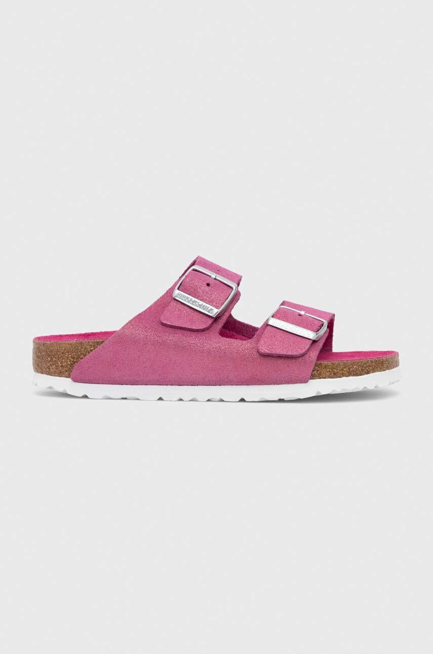 Birkenstock Semišové pantofle Arizona BS dámské růžová barva 1024218 - Pepit.cz