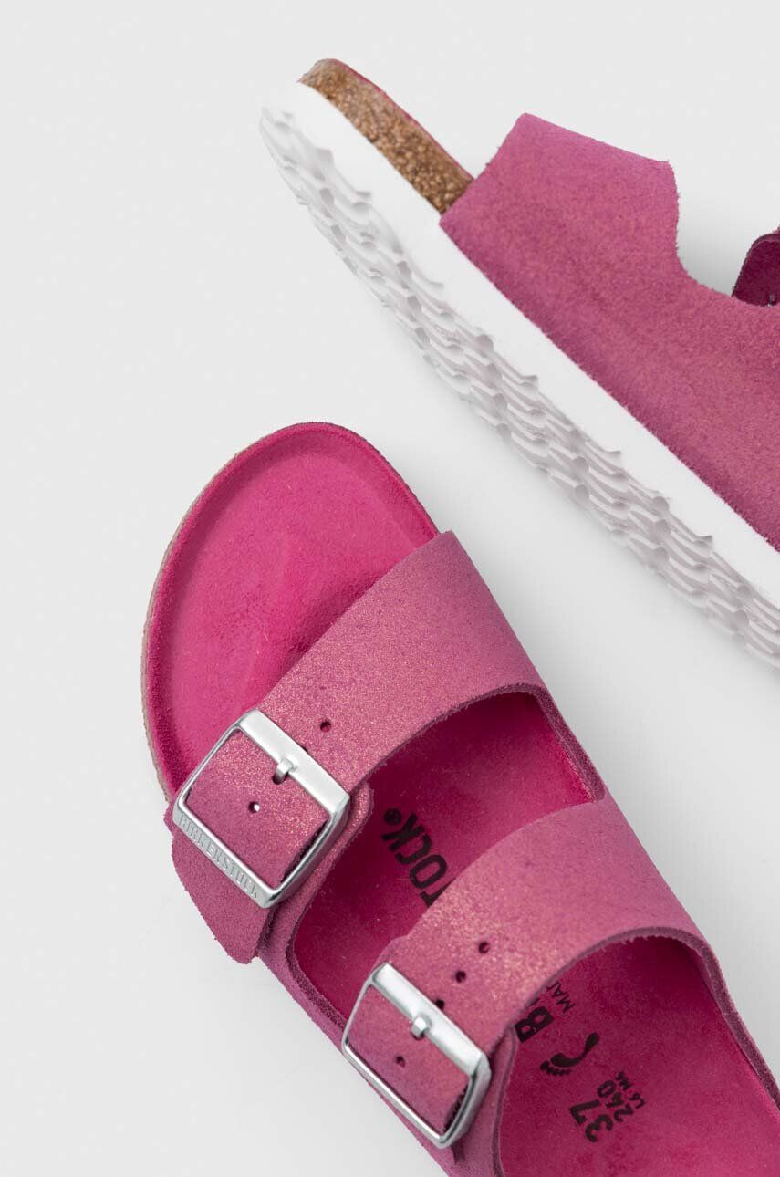 Birkenstock Semišové pantofle Arizona BS dámské růžová barva 1024218 - Pepit.cz